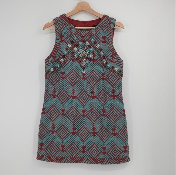 Free People | geometric beaded dress - Picture 2 of 10